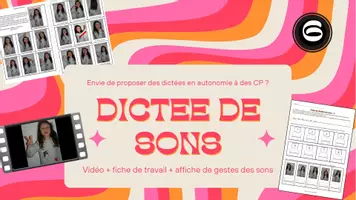 Aperçu - Préparation de séance / Séance complète - dictée de sons "6" en autonomie, pour CP (ou GS) - Page de couverture