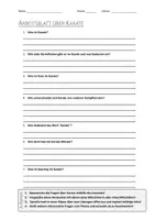 Vorschau - Arbeitsblätter - AB mit Fragen zum Thema "Karate" + Lösungsblatt + Infografik - Deckblatt