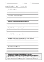 Vorschau - Arbeitsblätter - AB mit Fragen zum Thema "Karawane" + Lösungsblatt - Deckblatt