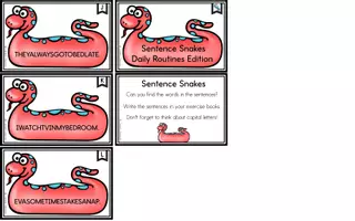 Vorschau - Arbeitsblätter - Sentence Snakes - Daily Routines Edition - Seite 2