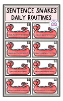 Vorschau - Arbeitsblätter - Sentence Snakes - Daily Routines Edition - Deckblatt