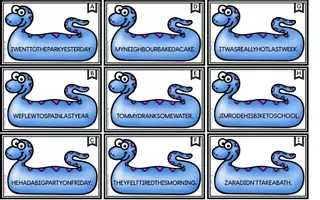 Vorschau - Arbeitsblätter - Sentence Snakes - Simple Past Edition - Seite 1