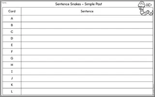 Vorschau - Arbeitsblätter - Sentence Snakes - Simple Past Edition - Seite 3