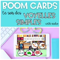 Aperçu - Apprentissages en autonomie - Le son des voyelles simples BOOM CARDS - Page de couverture