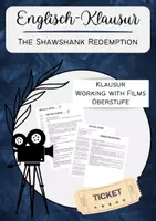 Vorschau - Klassenarbeiten - Klausur / Exam // The Shawshank Redemption // working with films - Deckblatt