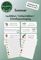 Vorschau - Arbeitsblätter - Sommer - Laufdiktat / Schleichdiktat / Schreibspaziergang - Deckblatt