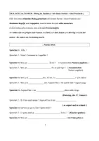 Vorschau - Arbeitsblätter - Dialogues pour débutants -nom-date-activités - Seite 1