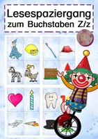 Vorschau - Arbeitsblätter - Lesespaziergang Z - Deckblatt