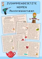 Vorschau - Bildkarten - Zusammengesetzte Nomen, Abschreibkarteien - Deckblatt