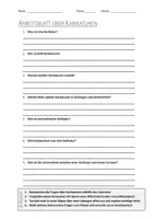 Vorschau - Arbeitsblätter - AB mit Fragen zum Thema "Karikatur" + Lösungsblatt + Infografik - Deckblatt