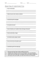 Vorschau - Arbeitsblätter - AB mit Fragen zum Thema "Karotte" + Lösungsblatt + Infografik - Deckblatt