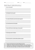 Vorschau - Arbeitsblätter - AB mit Fragen zum Thema "Karussell" + Lösungsblatt - Deckblatt