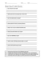 Vorschau - Arbeitsblätter - AB mit Fragen zum Thema "Kassel" + Lösungsblatt + Infografik - Deckblatt
