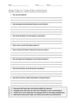 Vorschau - Arbeitsblätter - Lernposter + AB mit Fragen zum Thema "Erich Kästner" + Lösungsblatt + Mindmap + Infografiken - Seite 1