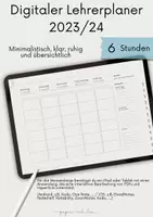 Vorschau - Lehrpläne/Lehrermaterial - Digitaler Lehrerplaner 2023/24 - 6 Stunden - Deckblatt