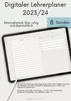 Vorschau - Lehrpläne/Lehrermaterial - Digitaler Lehrerplaner 2023/24 - 8 Stunden - Deckblatt