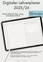 Vorschau - Lehrpläne/Lehrermaterial - Digitaler Lehrerplaner 2023/24 - 10 Stunden - Deckblatt