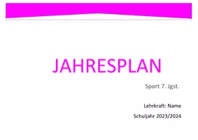 Vorschau - Lehrpläne/Lehrermaterial - Jahresplan Sport 7. Jgst 2023_2024 - Deckblatt