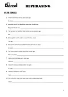 Vista previa - Unidades / Secuencias / Situaciones de Aprendizaje - REPHRASING - 120 SENTENCES (with answer key) - página 1