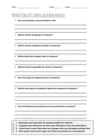 Vorschau - Arbeitsblätter - AB mit Fragen zum Thema "Kaukasus" + Lösungsblatt - Deckblatt