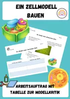 Vorschau - Arbeitsblätter - Ein Zellmodell bauen (pflanzliche und tiersche Zellen) - Deckblatt