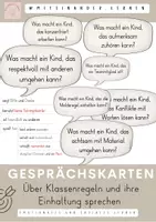 Vorschau - Fördermaterial/Inklusion - Gesprächskarten Klassenregeln / Ziel der Woche - Deckblatt