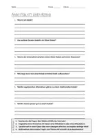 Vorschau - Arbeitsblätter - AB mit Fragen zum Thema "Kebab" + Lösungsblatt + Mindmap + Infografik - Deckblatt