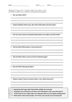Vorschau - Arbeitsblätter - AB mit Fragen zum Thema "Helen Keller" + Lösungsblatt + Infografik - Deckblatt
