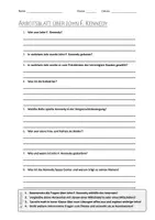 Vorschau - Arbeitsblätter - AB mit Fragen zum Thema "John F. Kennedy" + Lösungsblatt + Infografik - Deckblatt