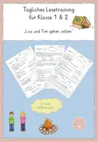 Vorschau - Arbeitsblätter - Tägliches Lesetraining für Klasse 1 & 2 Sommer - Lisa und Tim - Deckblatt