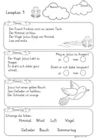 Vorschau - Arbeitsblätter - Tägliches Lesetraining für Klasse 1 & 2 Sommer - Lisa und Tim - Seite 1
