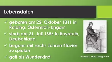 Vorschau - Präsentationen/Tafelbilder - Franz Liszt (Präsentation und H5P) - Seite 2
