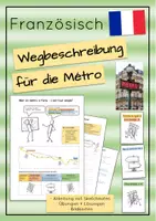 Vorschau - Arbeitsblätter - Wegbeschreibung für die Pariser Métro - Deckblatt