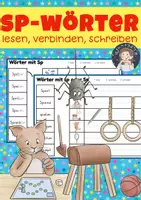 Vorschau - Arbeitsblätter - Deutsch - sp-Wörter lesen, verbinden, abschreiben - Deckblatt