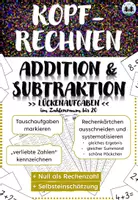 Vorschau - Arbeitsblätter - Kopfrechnen - Addition & Subtraktion | Zahlenraum bis 20 | Lückenaufgaben - Deckblatt