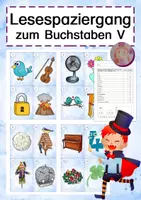 Vorschau - Arbeitsblätter - Lesespaziergang V - Deckblatt