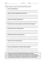 Vorschau - Arbeitsblätter - AB mit Fragen zum Thema "Kilimandscharo" + Lösungsblatt + Mindmap + Infografik - Deckblatt