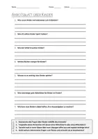 Vorschau - Arbeitsblätter - AB mit Fragen zum Thema "Kinder" + Lösungsblatt + Infografik - Deckblatt