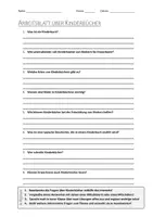 Vorschau - Arbeitsblätter - AB mit Fragen zum Thema "Kinderbücher" + Lösungsblatt - Deckblatt