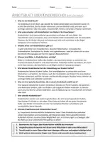Vorschau - Arbeitsblätter - AB mit Fragen zum Thema "Kinderbücher" + Lösungsblatt - Seite 1