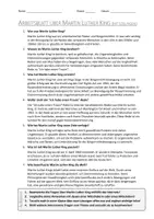 Vorschau - Arbeitsblätter - AB mit Fragen zum Thema "Martin Luther King" + Lösungsblatt + Infografik - Seite 1