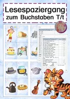 Vorschau - Arbeitsblätter - Lesespaziergang T - Deckblatt