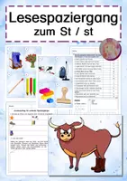 Vorschau - Arbeitsblätter - Lesespaziergang St - Deckblatt