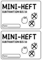 Vorschau - Arbeitsblätter - Subtraktion Mini-Heft (Zahlenraum 10, Mathe 1. Klasse) - Seite 1