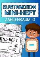 Vorschau - Arbeitsblätter - Subtraktion Mini-Heft (Zahlenraum 10, Mathe 1. Klasse) - Deckblatt