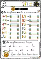Aperçu - Préparation de séquence / Séquence complète - Découverte des syllabes et des mots avec le son ui Marie Milo - Page 1