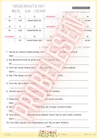 Vorschau - Arbeitsblätter - GR Nebensatz mit WEIL - A2 Theorie Übungen Lösung PDF - Deckblatt