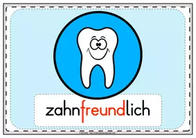 Vorschau - Präsentationen/Tafelbilder - Tafelmaterial | Tafelbilder | zahnfreundlich oder zahnschädlich - Seite 1