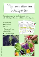 Vorschau - Merkblätter - Saatanleitungen - Pflanzen im Schulgarten - Deckblatt