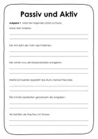 Vorschau - Arbeitsblätter - Passiv und aktiv. Übungen - Seite 1